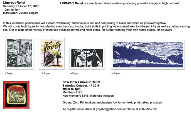 Lino-cut Relief poster Lino-cut Relief poster